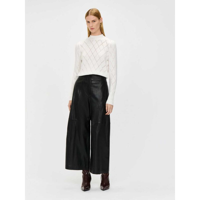 Veronika Maine Diamond Pattern Puff Sleeve Knit image number 3